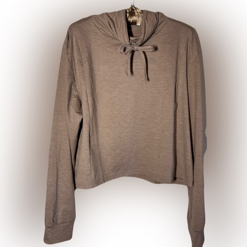 X by Gottex Taupe Cowl Neck